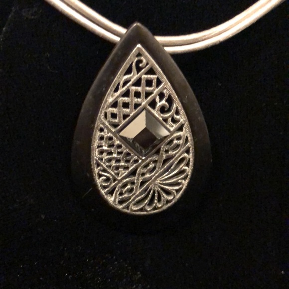 Chico’s gray and silver necklace - Picture 2 of 4